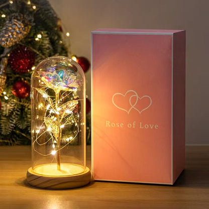 永生玫瑰花燈｜浪漫夜燈禮盒