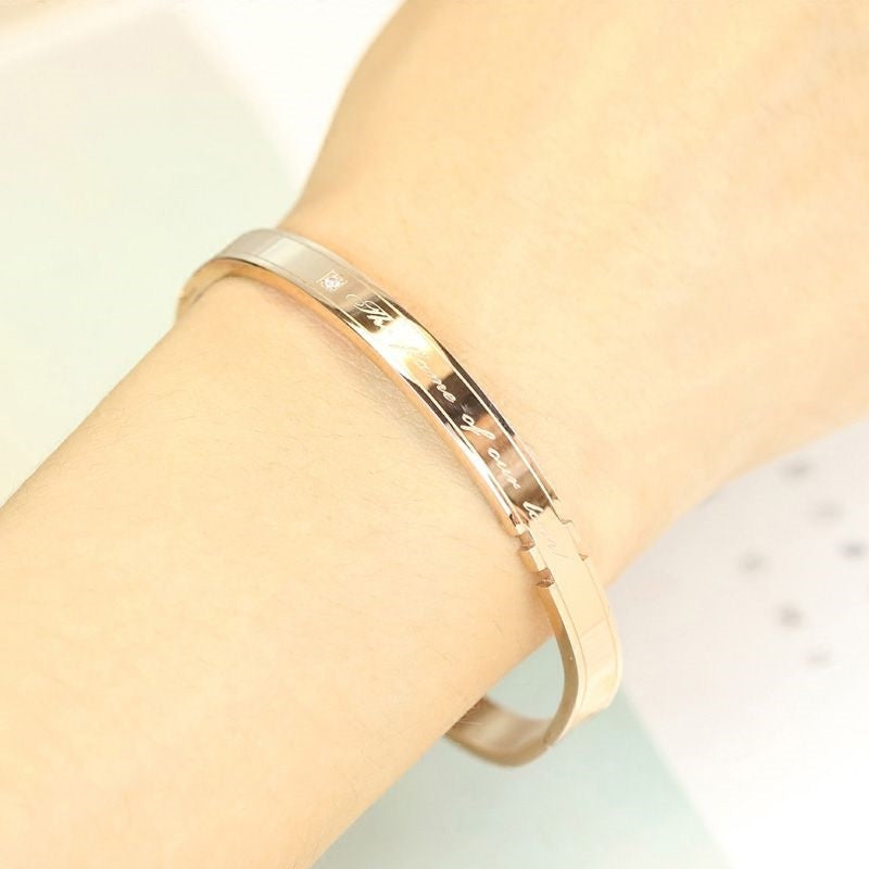 誓言手飾｜純銀情侶對手環 · 可客製化字母刻字