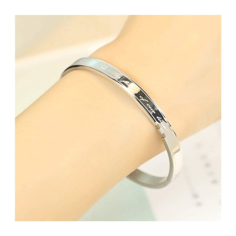 誓言手飾｜純銀情侶對手環 · 可客製化字母刻字