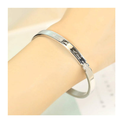 誓言手飾｜純銀情侶對手環 · 可客製化字母刻字