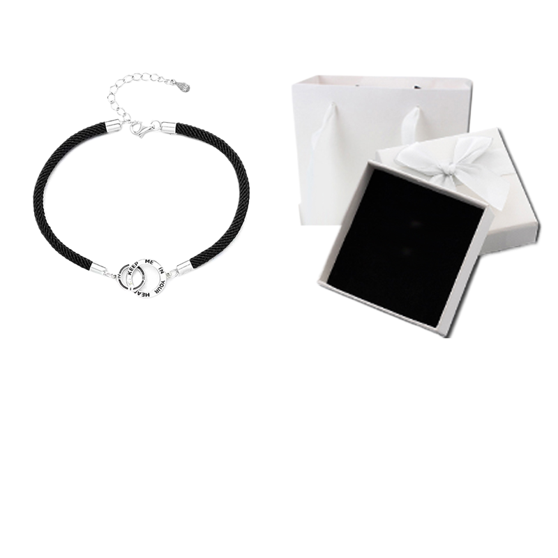 【熱戀宣言】純銀情侶手鏈一對｜小眾設計 可免費刻字 異地戀專屬禮物