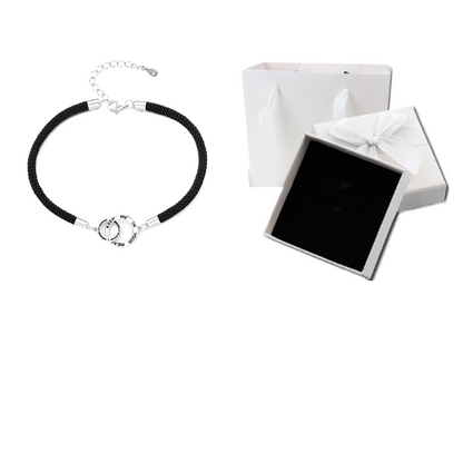 【熱戀宣言】純銀情侶手鏈一對｜小眾設計 可免費刻字 異地戀專屬禮物