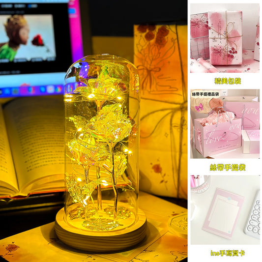 永生玫瑰花燈｜浪漫夜燈禮盒