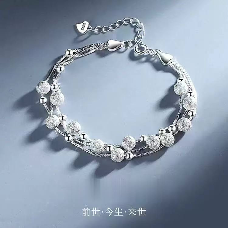 【S999碎銀手鏈】新款足銀女款｜輕奢純銀飾品｜送女友/媽媽/生日禮物