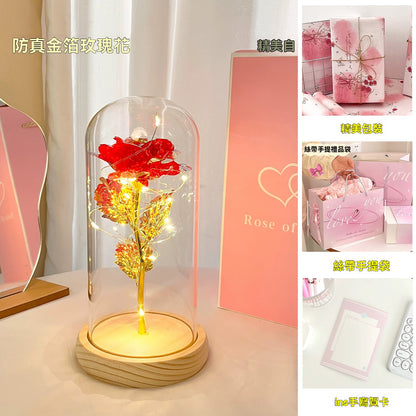 永生玫瑰花燈｜浪漫夜燈禮盒